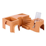 Multi - Functional Hamster Cage Accessory Set with Water Bottle - GreenFur