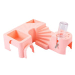 Multi - Functional Hamster Cage Accessory Set with Water Bottle - GreenFur