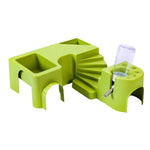 Multi - Functional Hamster Cage Accessory Set with Water Bottle - GreenFur