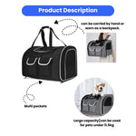 Multi Pocket Foldable Outdoor Large Capacity Pet Carrier Bag - GreenFur