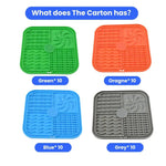 Multi - Textured Design Silicone Pet Slow Feeding Mats - GreenFur