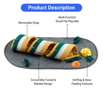 Multifunction Convertible Small Pet Play Mat with Tunnel Mode - GreenFur