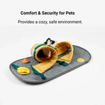 Multifunction Convertible Small Pet Play Mat with Tunnel Mode - GreenFur