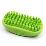 Multipurpose Green 4 Point Bristles Massage Pet Bath Brush - GreenFur