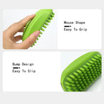 Multipurpose Green 4 Point Bristles Massage Pet Bath Brush - GreenFur