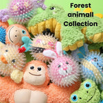 Muscular Gorilla Squeaky Plush Dog Toy with TPR Abdominal Muscle - GreenFur