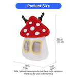 Mushroom - Shape Small Pet Hay Feeder Bag - GreenFur