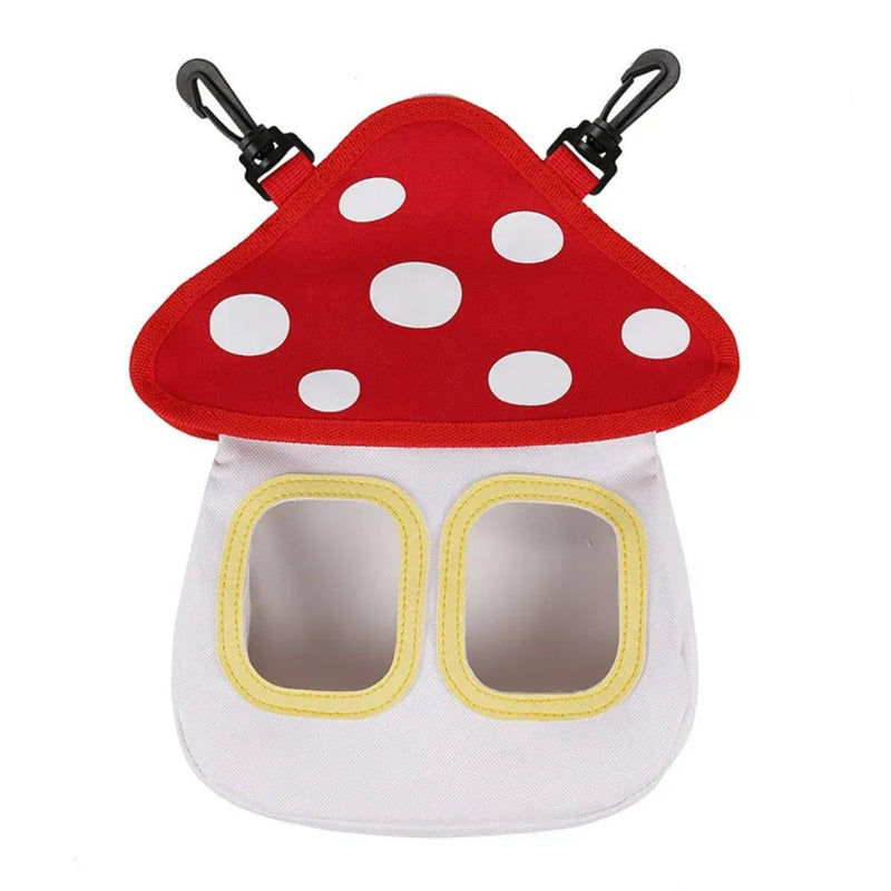Mushroom - Shape Small Pet Hay Feeder Bag - GreenFur
