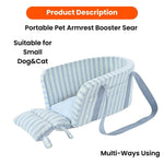 Navy Style Striped Pattern Portable Pet Armrest Booster Seat Pet Bag - GreenFur