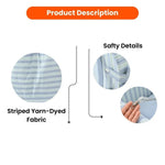 Navy Style Striped Pattern Portable Pet Armrest Booster Seat Pet Bag - GreenFur