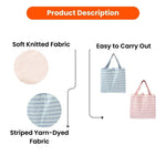 Navy Style Striped Pattern Portable Pet Mat - GreenFur