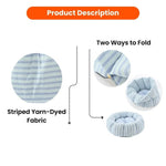 Navy Style Striped Pattern Three in One Pet Bed - GreenFur