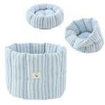 Navy Style Striped Pattern Three in One Pet Bed - GreenFur