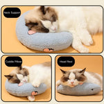 Neck Support Sleeping U - Shaped Soft Cozy Cat Dog Cuddle Pillow - GreenFur