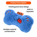 New Cute Chew Squeaky Floating Plush Dog Bone Toy - GreenFur