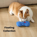 New Cute Chew Squeaky Floating Plush Dog Bone Toy - GreenFur