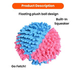 New Design Chew Squeaky Floating Plush Dog Ball Toy - GreenFur