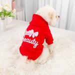 New Fleece Lined Hoodie Sweatshirt with Leash Hole for Dogs - GreenFur