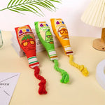New Jam Bottle Plush Cloth Dog Sound Toy with Cotton Rope - GreenFur