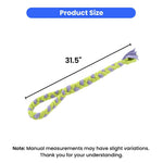 New Pet Design Tug of War Chew Woven Plush Rope Dog Toy - GreenFur