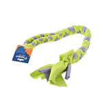 New Pet Design Tug of War Chew Woven Plush Rope Dog Toy - GreenFur