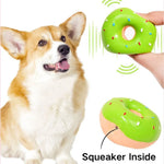 New Pet Puppies Play Squeaky Donut Dog Latex Toy - GreenFur