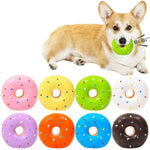 New Pet Puppies Play Squeaky Donut Dog Latex Toy - GreenFur