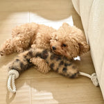 New Pet Toys New Design Chew Rope Crinkle Fluff Tail Plush Dog Toy - GreenFur
