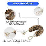 New Pet Toys New Design Chew Rope Crinkle Fluff Tail Plush Dog Toy - GreenFur