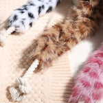New Pet Toys New Design Chew Rope Crinkle Fluff Tail Plush Dog Toy - GreenFur