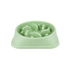 Non Slip Bottom Plastic PP Material Pet Cat Dog Slow Feeder Bowl - GreenFur