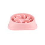 Non Slip Bottom Plastic PP Material Pet Cat Dog Slow Feeder Bowl - GreenFur