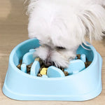 Non Slip Bottom Plastic PP Material Pet Cat Dog Slow Feeder Bowl - GreenFur