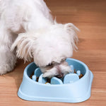 Non Slip Bottom Plastic PP Material Pet Cat Dog Slow Feeder Bowl - GreenFur