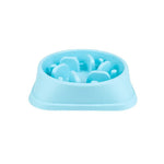 Non Slip Bottom Plastic PP Material Pet Cat Dog Slow Feeder Bowl - GreenFur