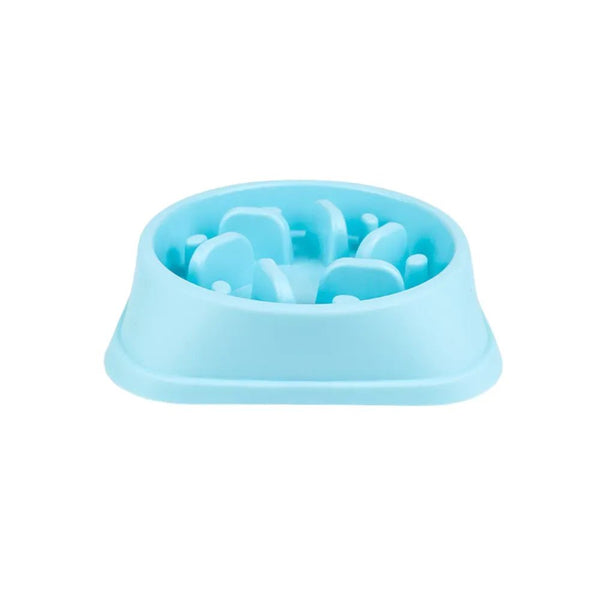 Non Slip Bottom Plastic PP Material Pet Cat Dog Slow Feeder Bowl - GreenFur