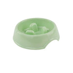 Non Slip Bottom PP Material Pet Cat Dog Slow Feeder Bowl - GreenFur