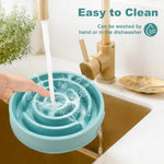 Non - slip Round Puzzle Pet Bowls Pet Slow Feeding Bowl - GreenFur