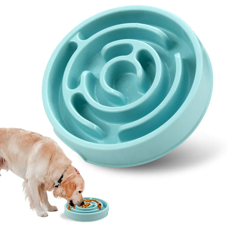 Non - slip Round Puzzle Pet Bowls Pet Slow Feeding Bowl - GreenFur