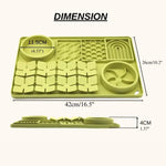 Non Slip Silicone Slow Feeder Lick Mat for Dogs and Cats - GreenFur