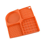 Non - Slip Slow Feed Design Silicone Pet Lick Mat with Suction Base - GreenFur