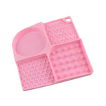 Non - Slip Slow Feed Design Silicone Pet Lick Mat with Suction Base - GreenFur