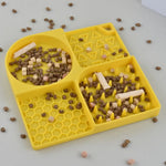 Non - Slip Slow Feed Design Silicone Pet Lick Mat with Suction Base - GreenFur