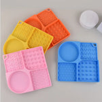 Non - Slip Slow Feed Design Silicone Pet Lick Mat with Suction Base - GreenFur