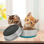 Nonslip Silicone Base Stainless Steel Dog Bowls - GreenFur