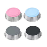 Nonslip Silicone Base Stainless Steel Dog Bowls - GreenFur
