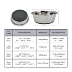Nonslip Silicone Base Stainless Steel Dog Bowls - GreenFur