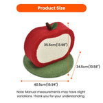 Novel Apple - Style Teddy Fleece Cat Scratcher with Itching Brush - GreenFur