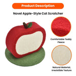 Novel Apple - Style Teddy Fleece Cat Scratcher with Itching Brush - GreenFur