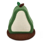 Novel Pear - Style Teddy Fleece Cat Scratcher with Itching Brush - GreenFur